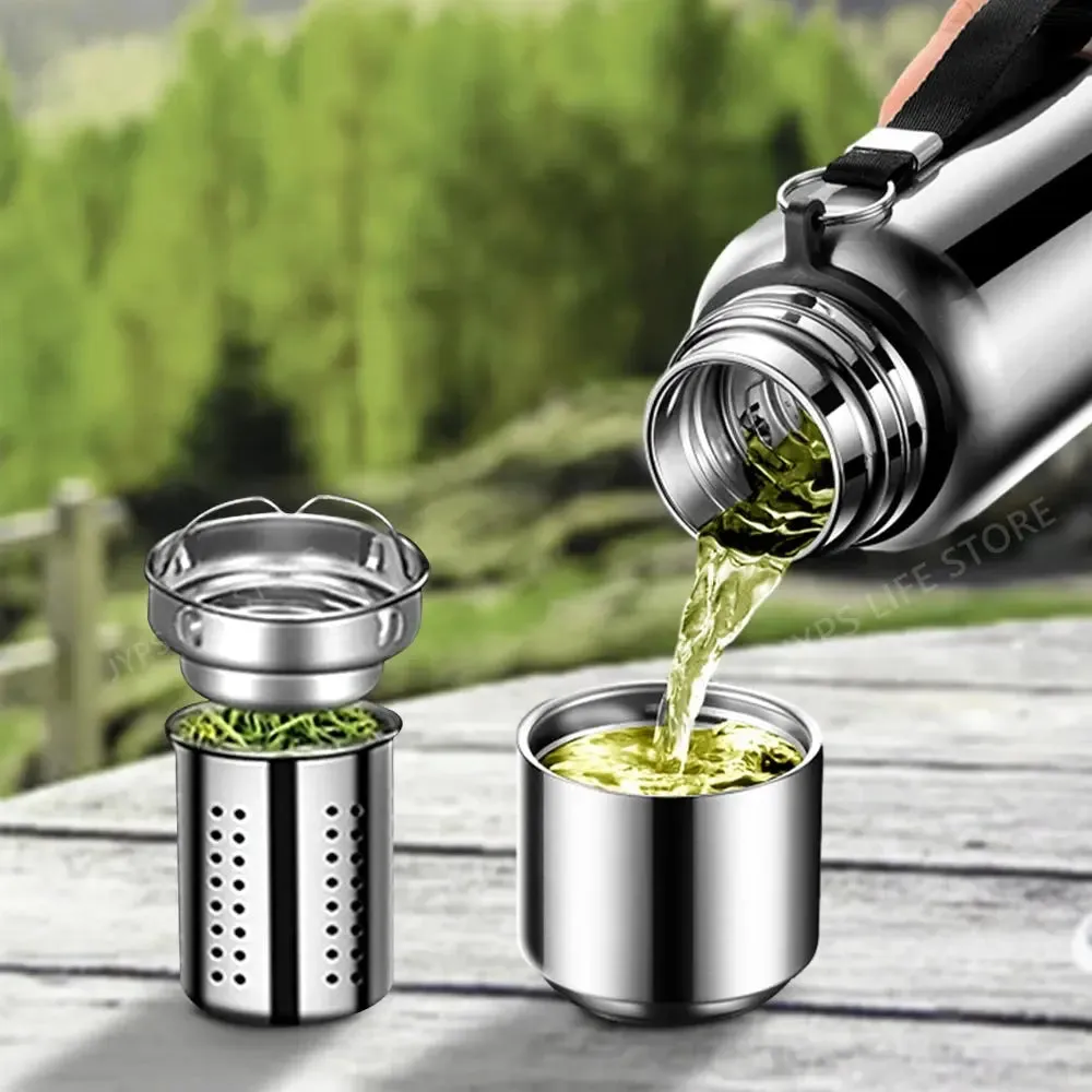 1000ML Stainless Steel Thermos Bottle Sport Thermal Water Bottle Keep Cold and Hot Insulated Cup Outdoor Camping Vacuum Flasks
