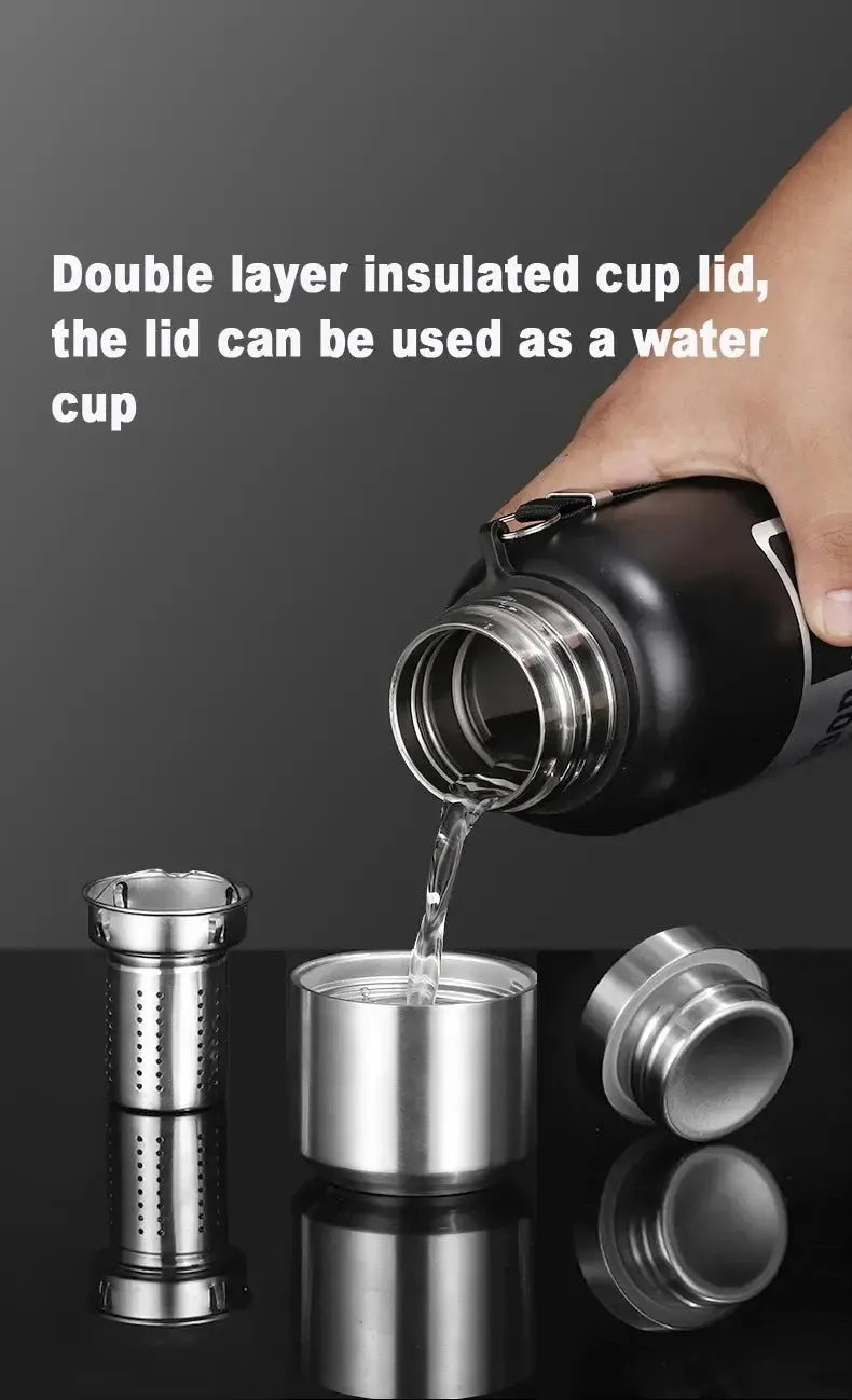 1000ML Stainless Steel Thermos Bottle Sport Thermal Water Bottle Keep Cold and Hot Insulated Cup Outdoor Camping Vacuum Flasks