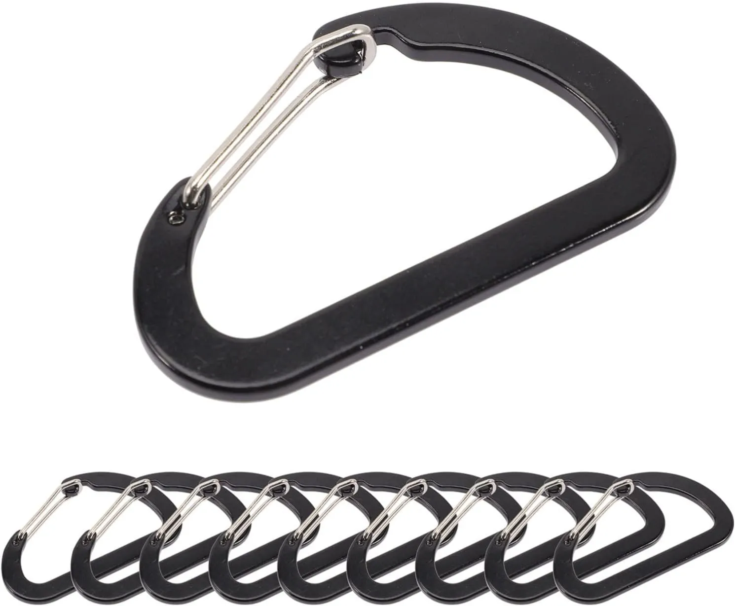 10pcs Camping Clip Snap Hooks Spring Snaps for Backpack Climbing and Outdoor Activities for Hiking Trekking and Field Exploration
