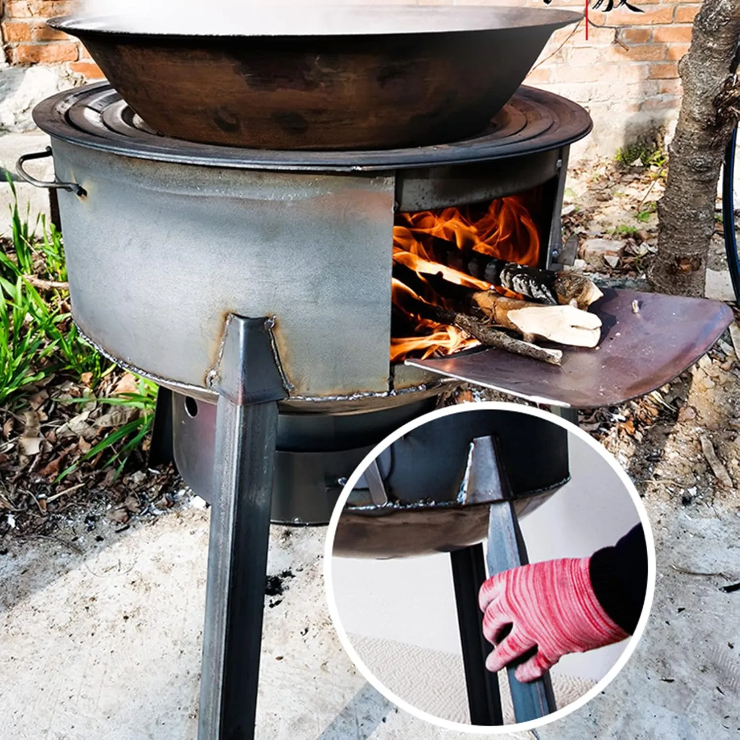 1100ml Cookware Set Ultralight Titanium Pot Frying Pan Outdoor Camping Titanium Bowl Titanium Cup Picnic