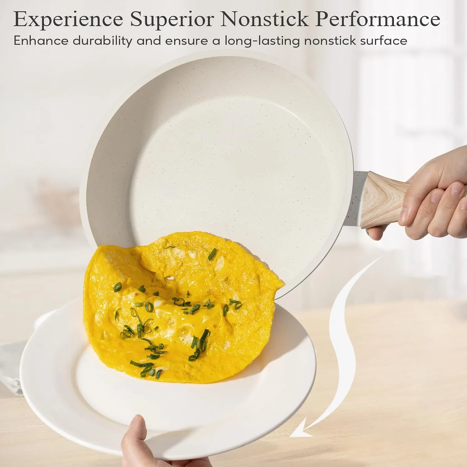 12 Pcs Pots and Pans Set, Nonstick Cookware Sets White Granite Induction Cookware, Non-toxic Healthy Non Stick Kitchen Cooking Set with Frying Pans Set, Saucepans,Steamer (PFAS, PFOA, PFOS Free)