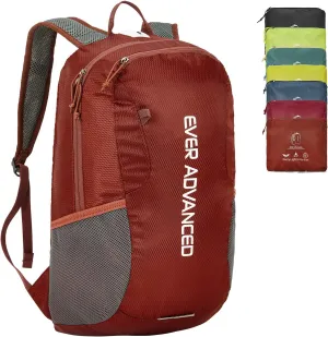 20L Lightweight Packable Hiking Backpack, Small Travel Water Resistant Collapsible Daypack for Men Women Camping Outdoor Reddish Brown