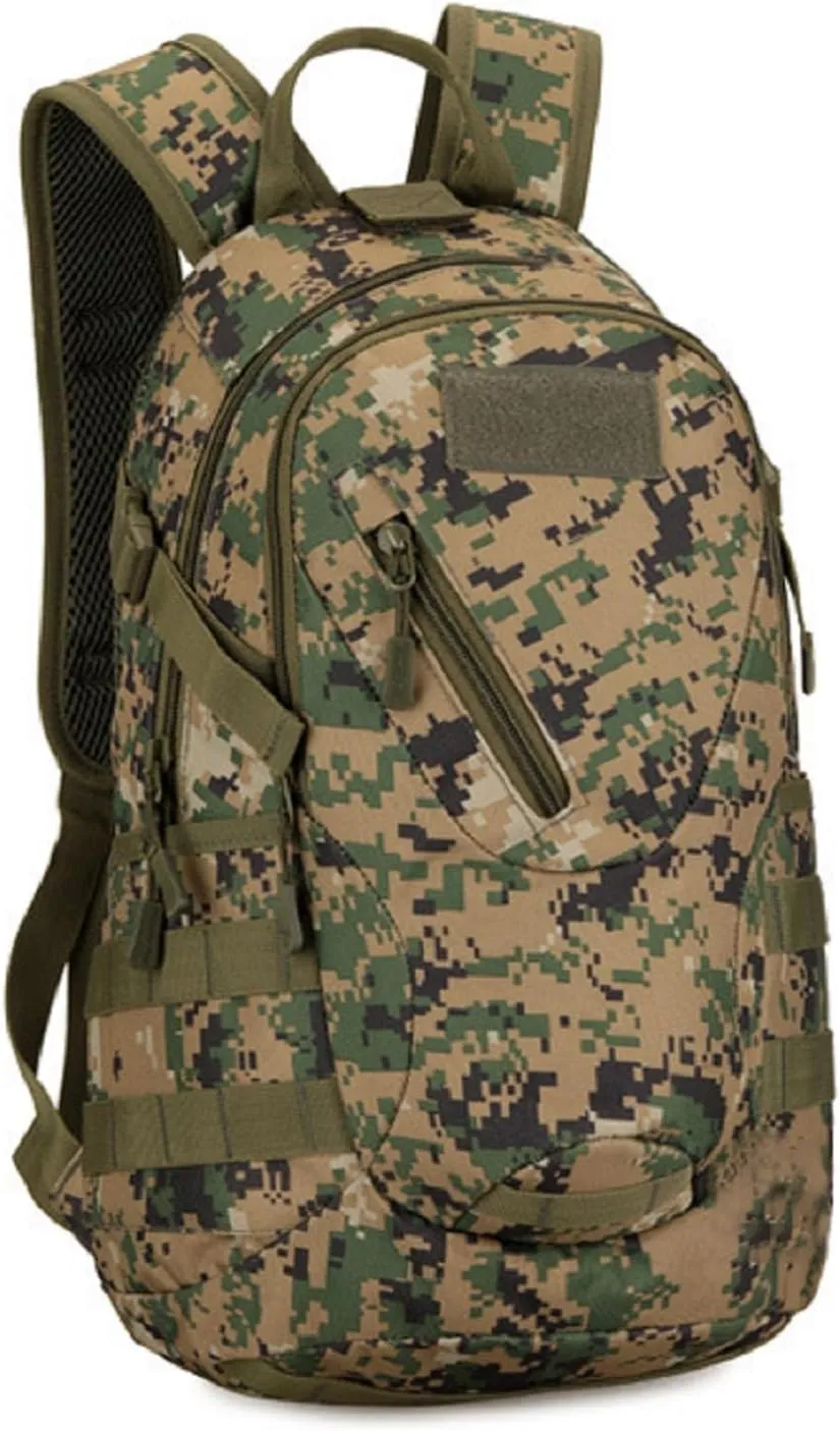 20L Tactical MOLLE Assault Backpack Military Rucksack Daypack for Trekking Cycling, Jungle Camo