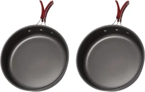 2X Camping Fry Pan Outdoor Camping Portable Non-Stick Cooking Picnic Hiking Cookware Kitchen Utensil Frying Pan