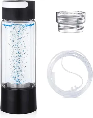 3-in-1 Hydrogen Water Bottle Generator, Portable SPE PEM Technology Hydrogen Water Bottle Generator, 380ml H2 Inhalation Device, Purification Vent Hole, Ionizer