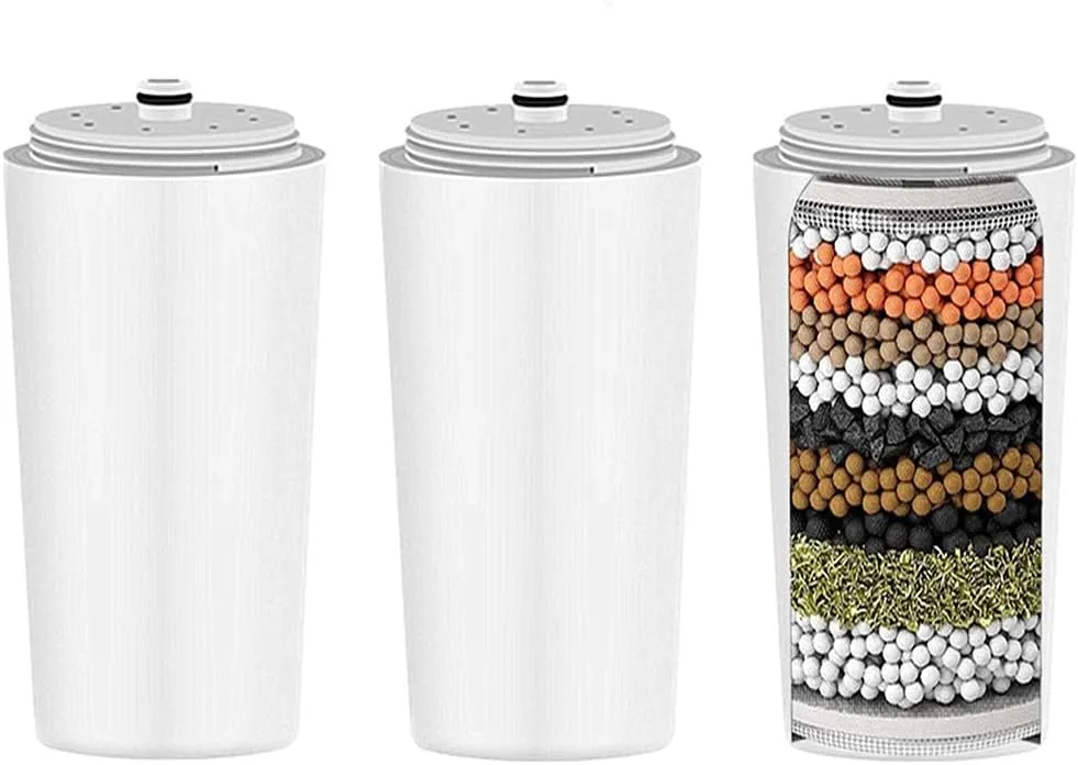 3-Pack Replacement Shower Filter Compatible with Aquasana® AQ-4125,AQ-4100,AQ-4105,AQ-4100NSH,AQ-4105CHR Shower Head,Water Softener Filter for Hard Water Reduce Chlorine and Harmful Substances