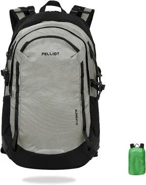 30L Hiking Daypack Waterproof Backpack for Women & Men Hiking Camping Outdoor Travel Day Backpack Pack with Rain Cove,Grey