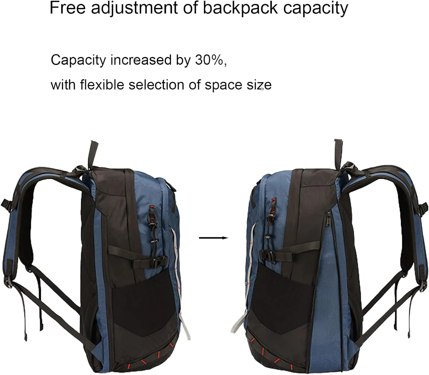30L Hiking Daypack Waterproof Backpack for Women & Men Hiking Camping Outdoor Travel Day Backpack Pack with Rain Cove,Grey