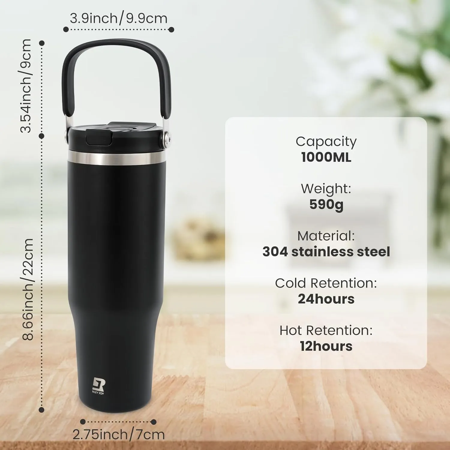 32 oz 2.0 Stainless Steel Tumbler with Leak-Proof Lid and Straw, Double-Wall Vacuum Insulated Travel Mug for Coffee, Iced Tea, or Water - Ideal for Commutes and Outdoor