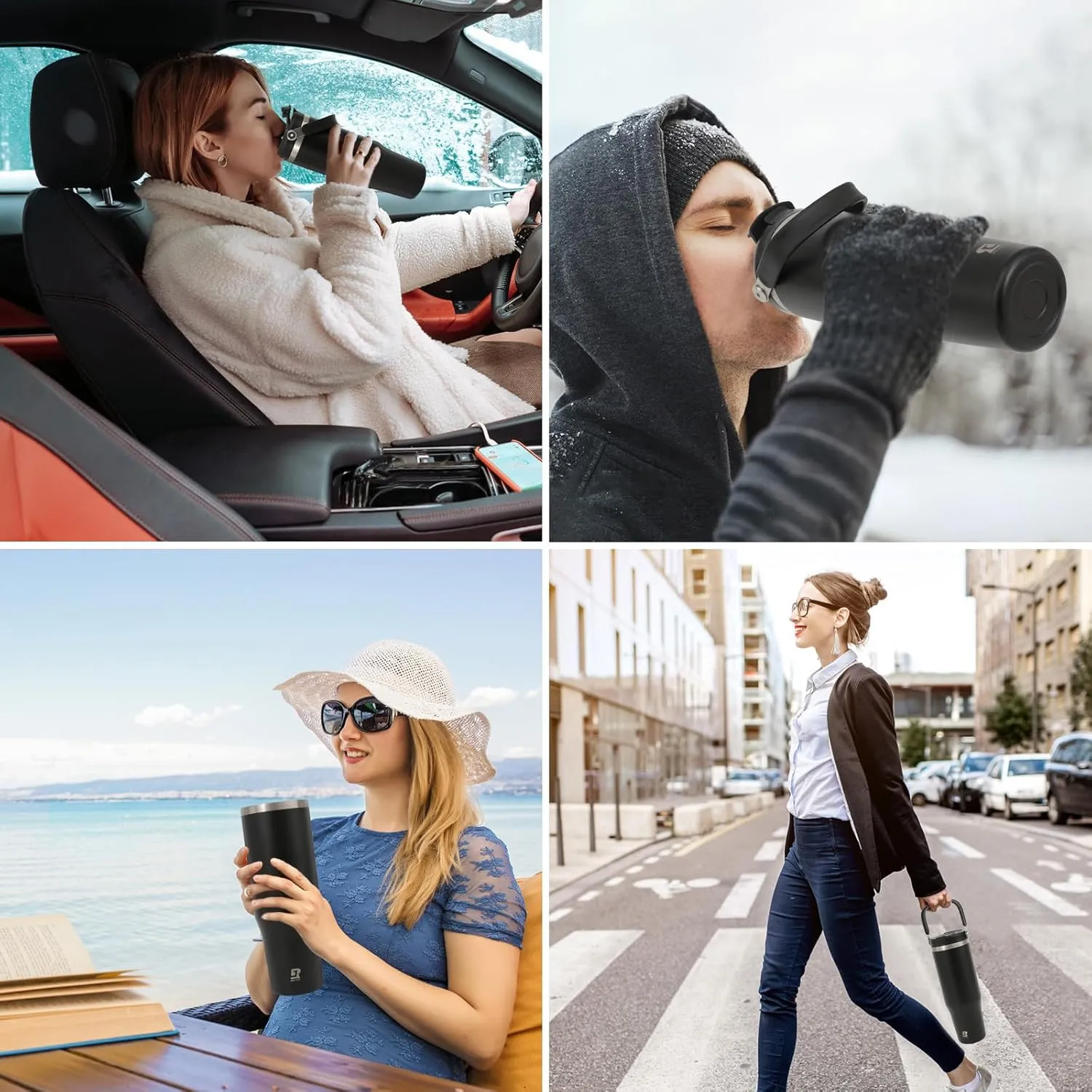 32 oz 2.0 Stainless Steel Tumbler with Leak-Proof Lid and Straw, Double-Wall Vacuum Insulated Travel Mug for Coffee, Iced Tea, or Water - Ideal for Commutes and Outdoor