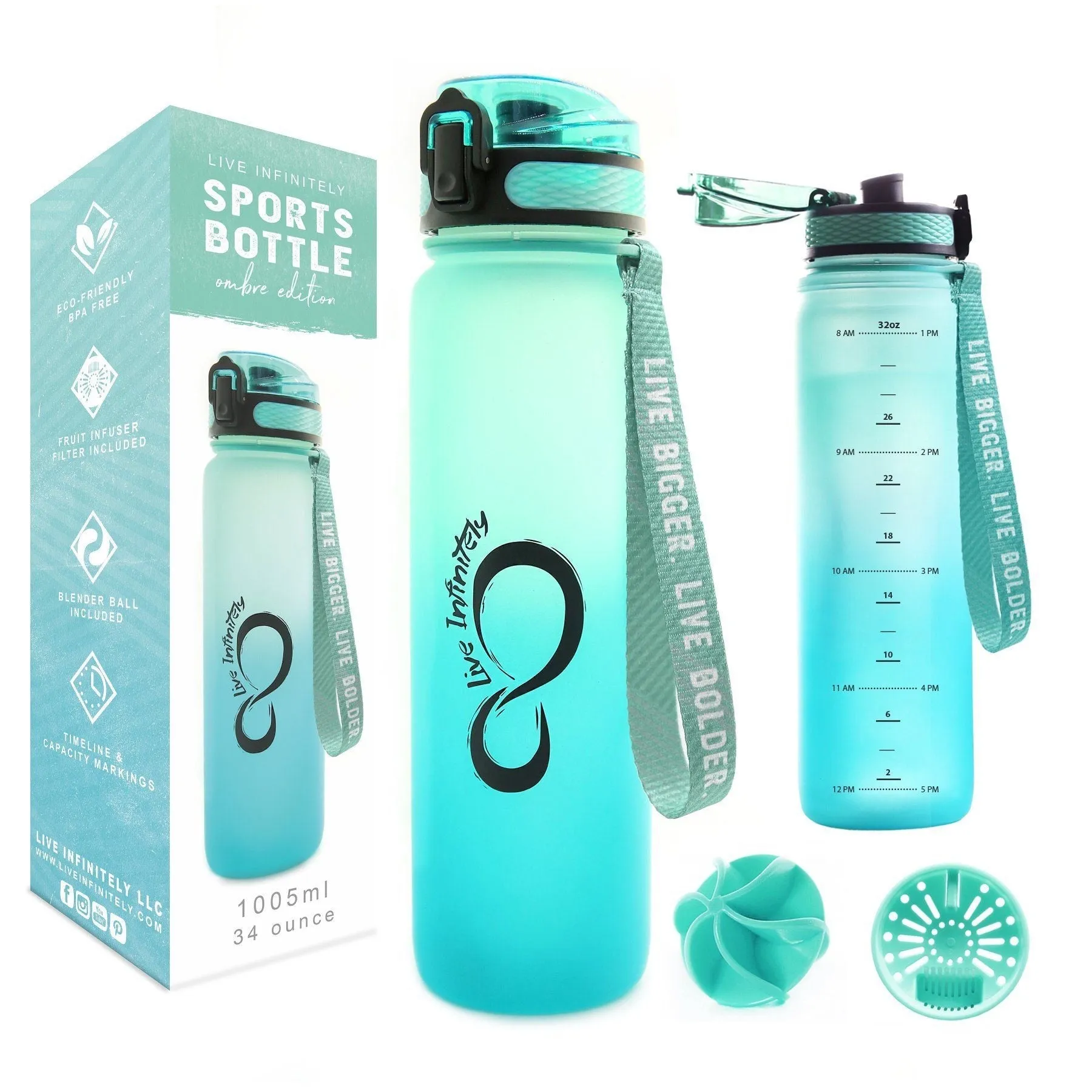 34oz Sports Water Bottle