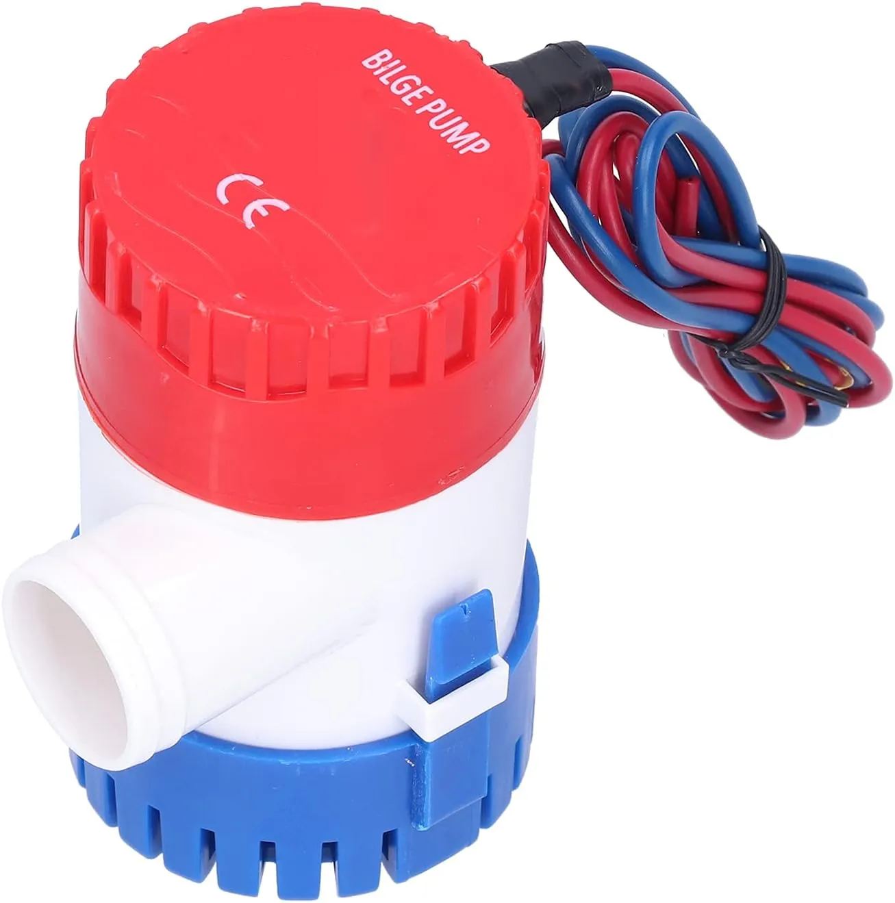 350GPH Electric Submersible Bilge Pump with Shockresistant ABS Housing, Stainless Steel Shaft, EasytoClean Springlock Filter for Shipbuilding, Fishery, etc., Suitable for Sea (DC24V 350GPH)