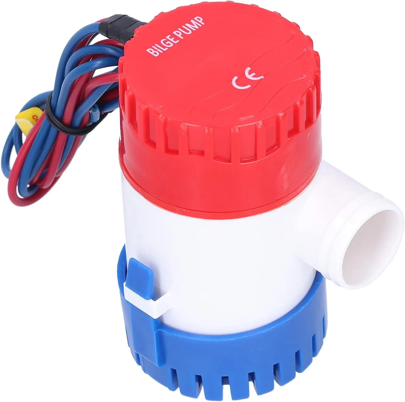 350GPH Electric Submersible Bilge Pump with Shockresistant ABS Housing, Stainless Steel Shaft, EasytoClean Springlock Filter for Shipbuilding, Fishery, etc., Suitable for Sea (DC24V 350GPH)