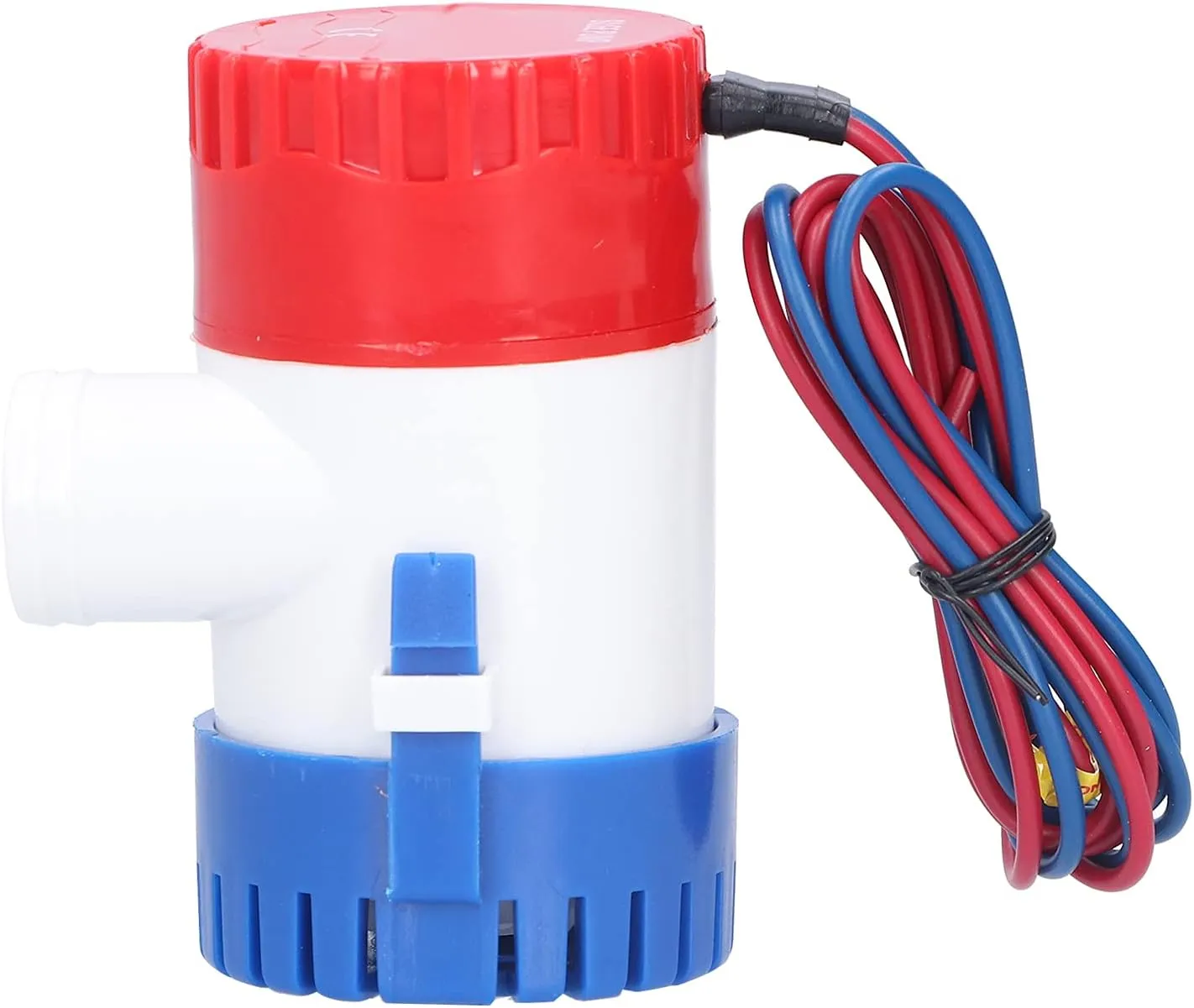 350GPH Electric Submersible Bilge Pump with Shockresistant ABS Housing, Stainless Steel Shaft, EasytoClean Springlock Filter for Shipbuilding, Fishery, etc., Suitable for Sea (DC24V 350GPH)
