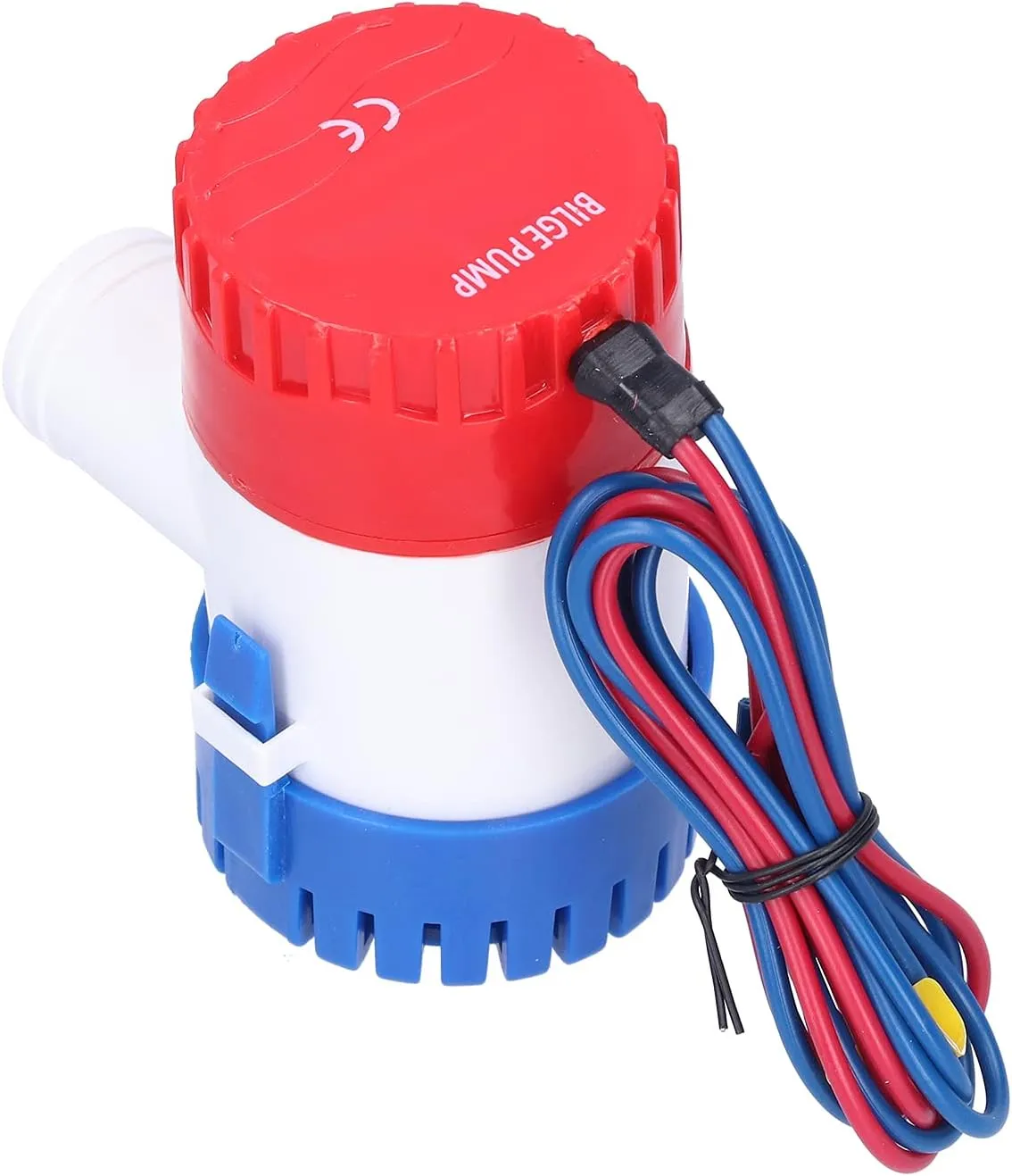 350GPH Electric Submersible Bilge Pump with Shockresistant ABS Housing, Stainless Steel Shaft, EasytoClean Springlock Filter for Shipbuilding, Fishery, etc., Suitable for Sea (DC24V 350GPH)