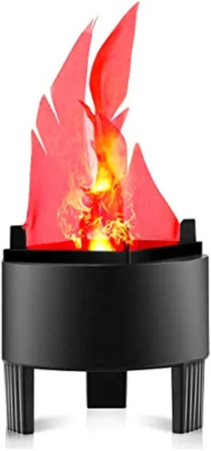 3D Campfire Centerpiece - Fake Fire LED Flame Effect Light, No Heat Base Support for Halloween, Christmas, Festival Night Clubs (Triangle Flame)