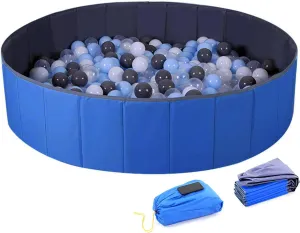 4 feet Ball Pit for Kids/Baby Play Yard/Baby Playpen/Fence for Baby, Holds Over 1000 Balls, Folding Portable, No Need Inflate, More Than 12 Sq.ft Play Space