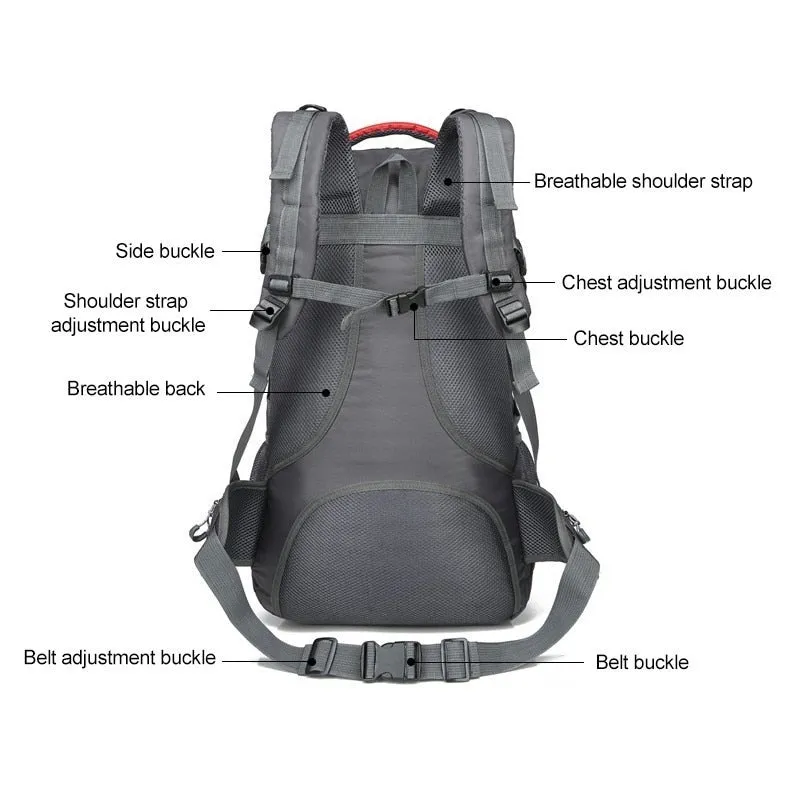 40L/60L Waterproof Outdoor Travel Backpack Camping Trekking Bag For Man Woman Climbing Hiking