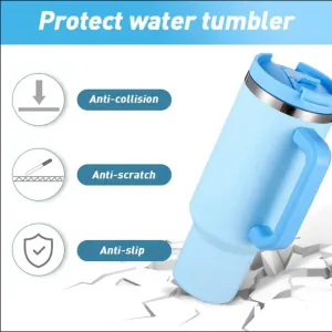 40oz Insulated Stainless Steel Tumbler with Handle – Double Wall Vacuum Flask Water Bottle