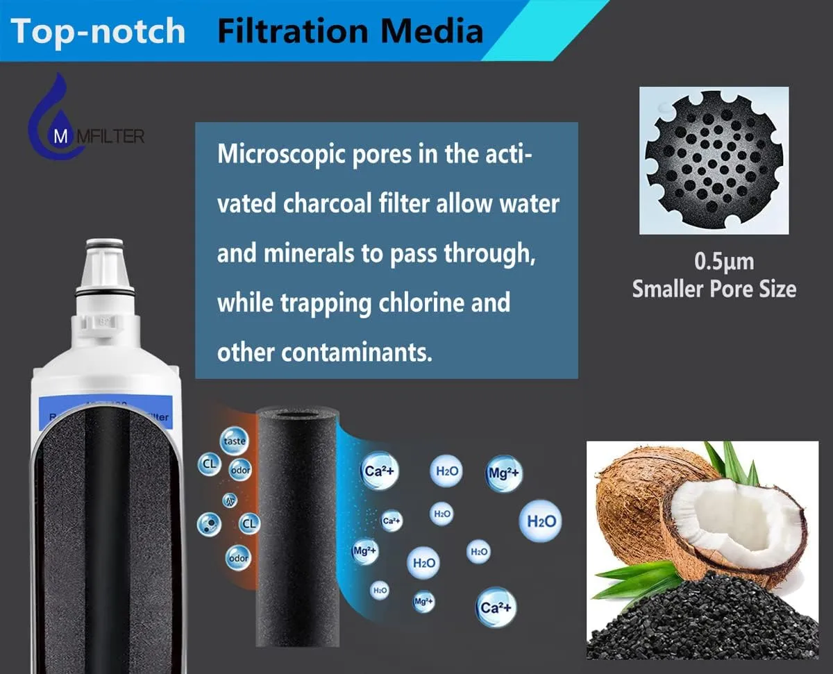 4204490 Water Filter and 7007067 Air Purification Cartridge Combo Pack Compatible with 4204490,4290510 Refrigerator Water Filter,7042798/7007067 Air Filter,2 PCS Water filters and 2 PCS Air Filters