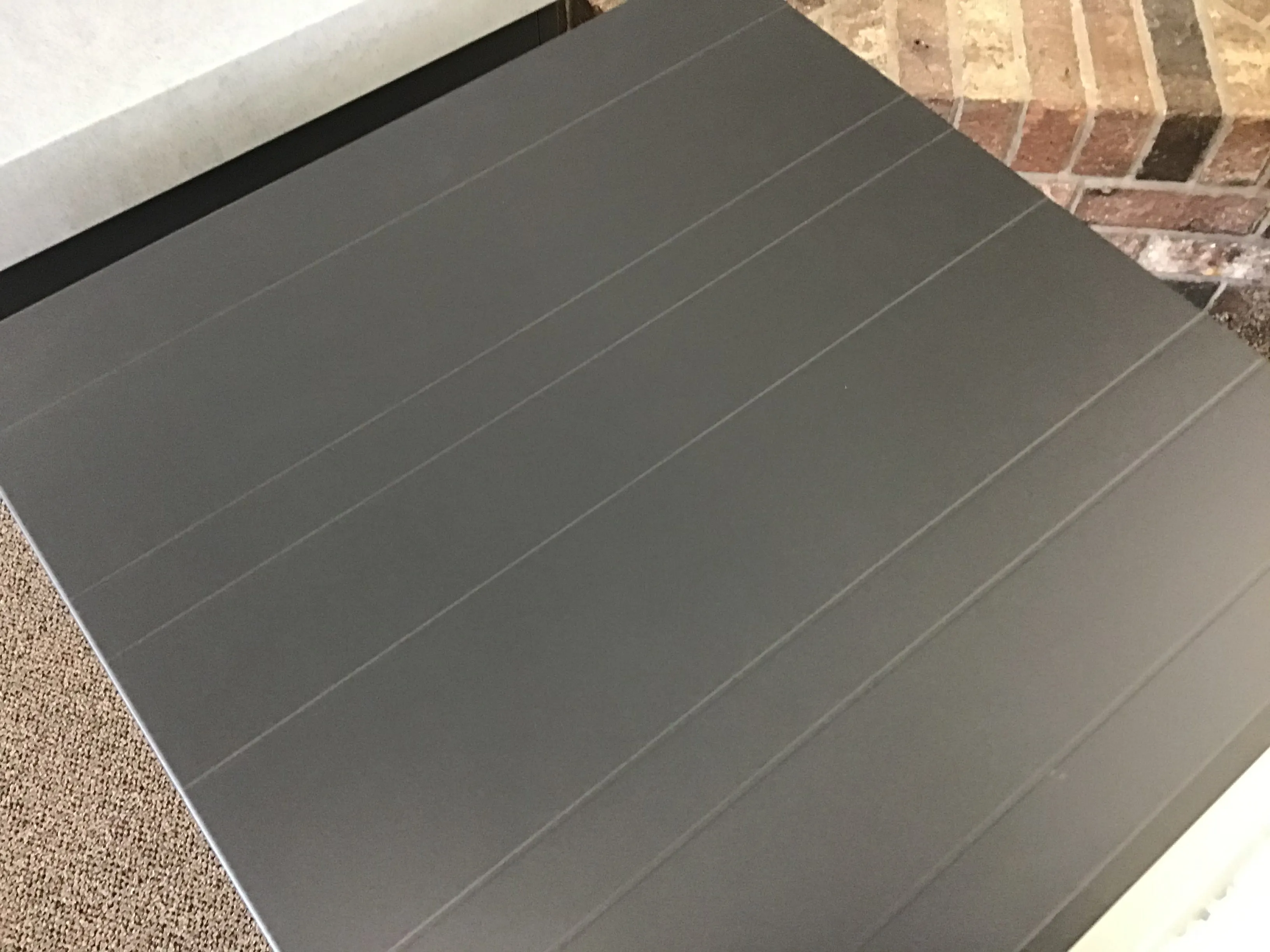 42" Square Functional Fire Pit - Uneven Slat Wenge Top