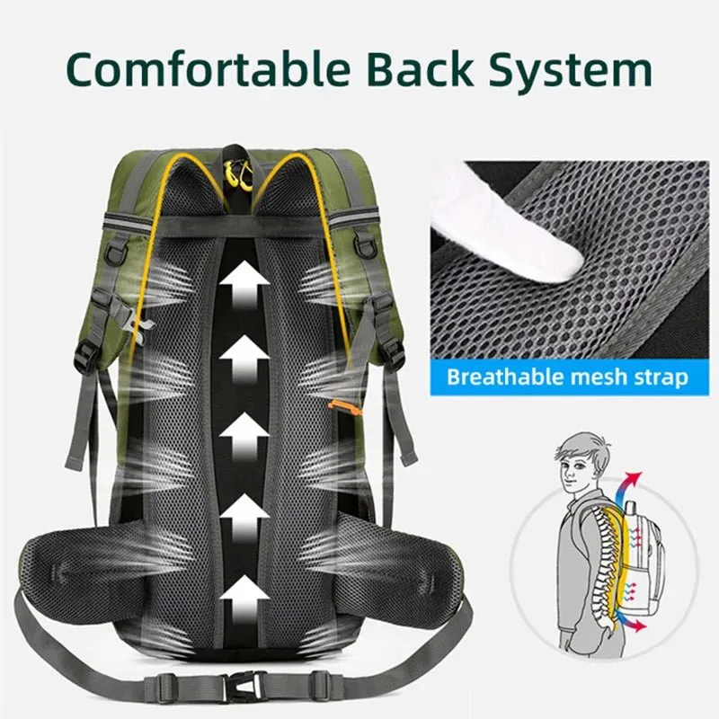 50L Waterproof Hiking Backpack for Men and Women