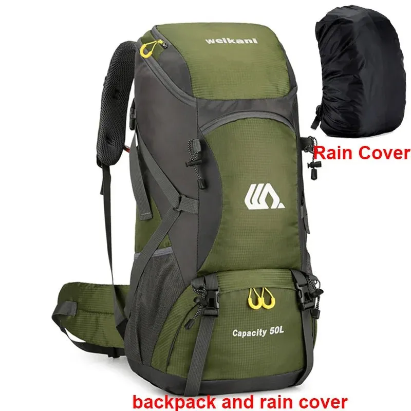 50L Waterproof Hiking Backpack for Men and Women