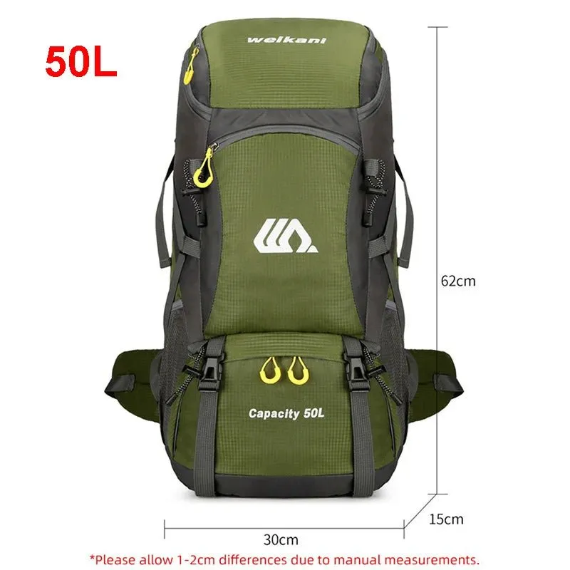 50L Waterproof Hiking Backpack for Men and Women