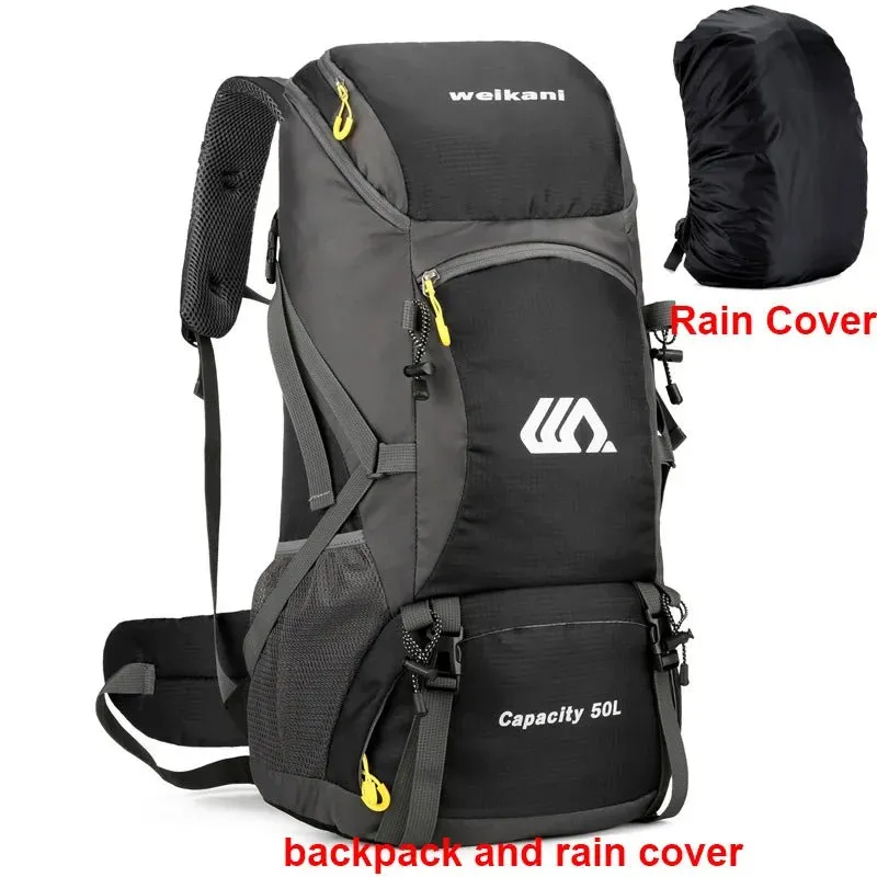 50L Waterproof Hiking Backpack for Men and Women