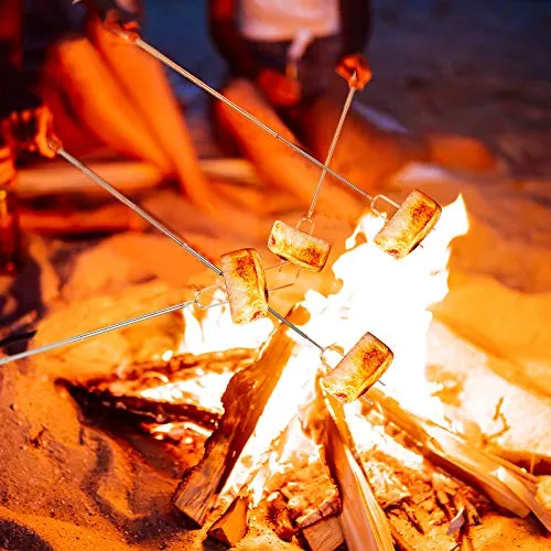 5pcs Marshmallow Roasting Sticks,Telescoping Smores Sticks for Open Fire Pit