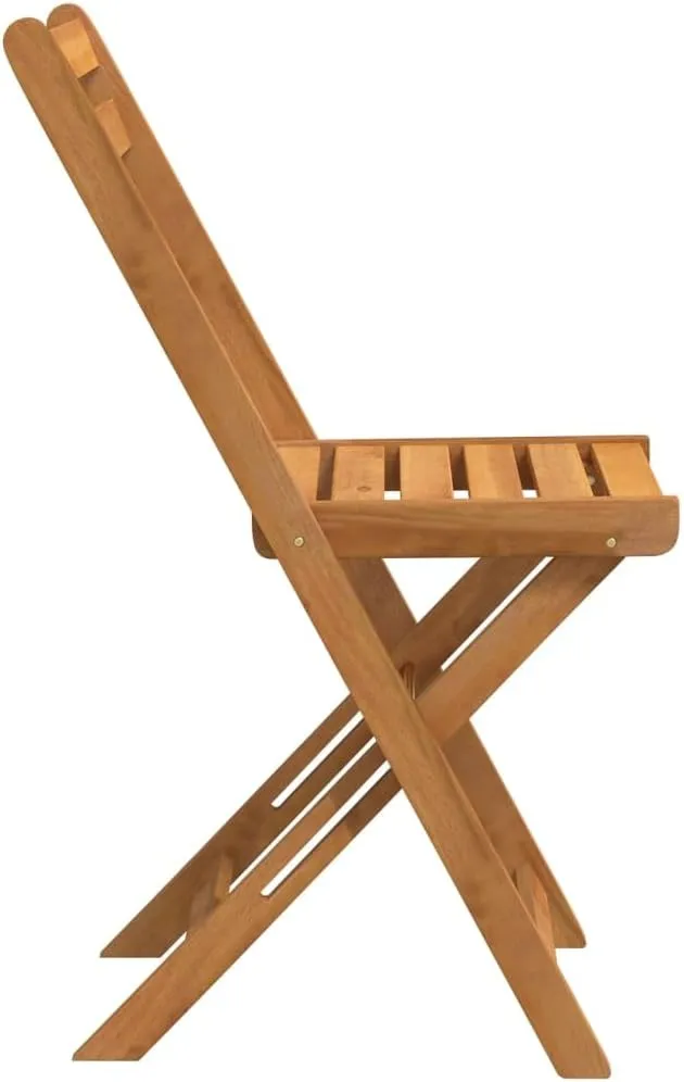 6-Piece Solid Acacia Wood Folding Bistro Chairs for Outdoor Patio Garden Dining Poolside Foldable Furniture with Oil Finish (15.7x20.1x31.5 Inch)