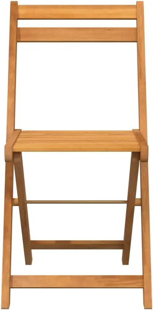 6-Piece Solid Acacia Wood Folding Bistro Chairs for Outdoor Patio Garden Dining Poolside Foldable Furniture with Oil Finish (15.7x20.1x31.5 Inch)