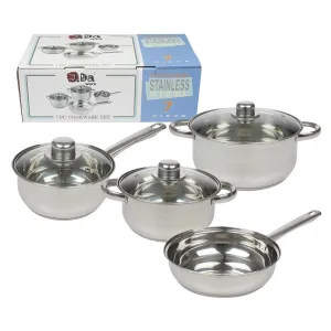 7 Piece Stainless Steel Cookware Set