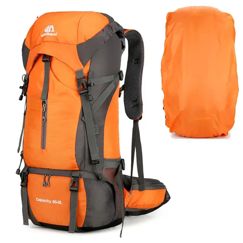 70L Camping Backpack With Rain Cover Outdoor