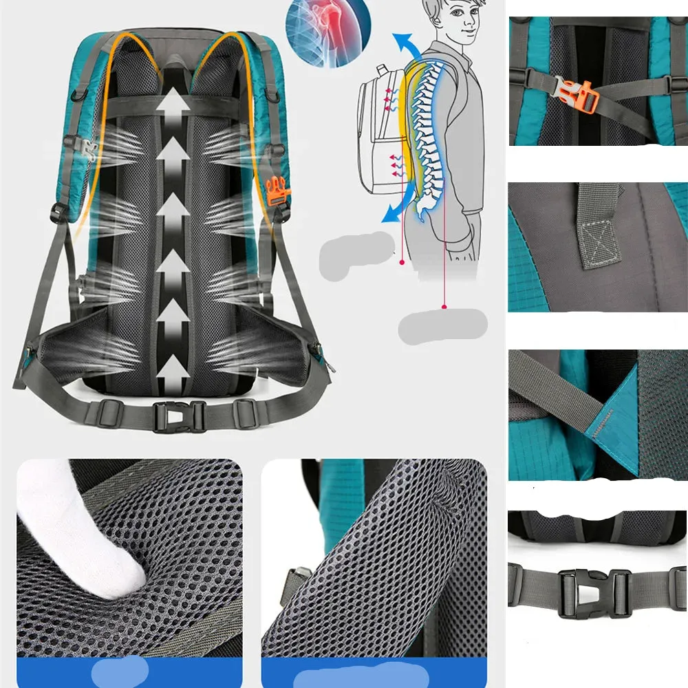 70L Camping Backpack With Rain Cover Outdoor