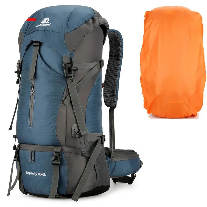 70L Camping Backpack With Rain Cover Outdoor