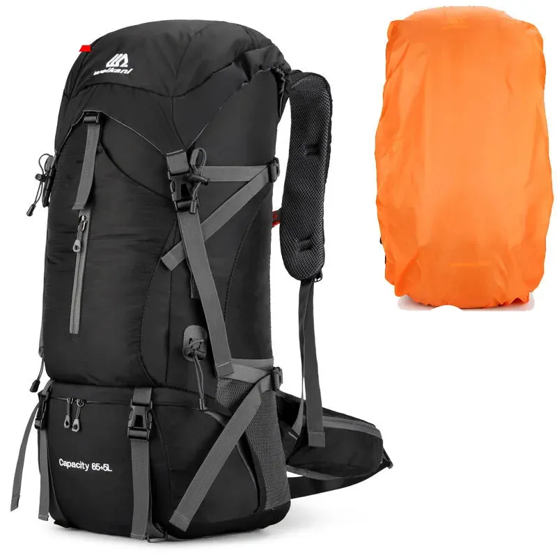 70L Camping Backpack With Rain Cover Outdoor