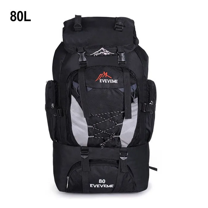 80L 90L large camping backpack travel bag men and women luggage hiking shoulder bags outdoor climbing trekking