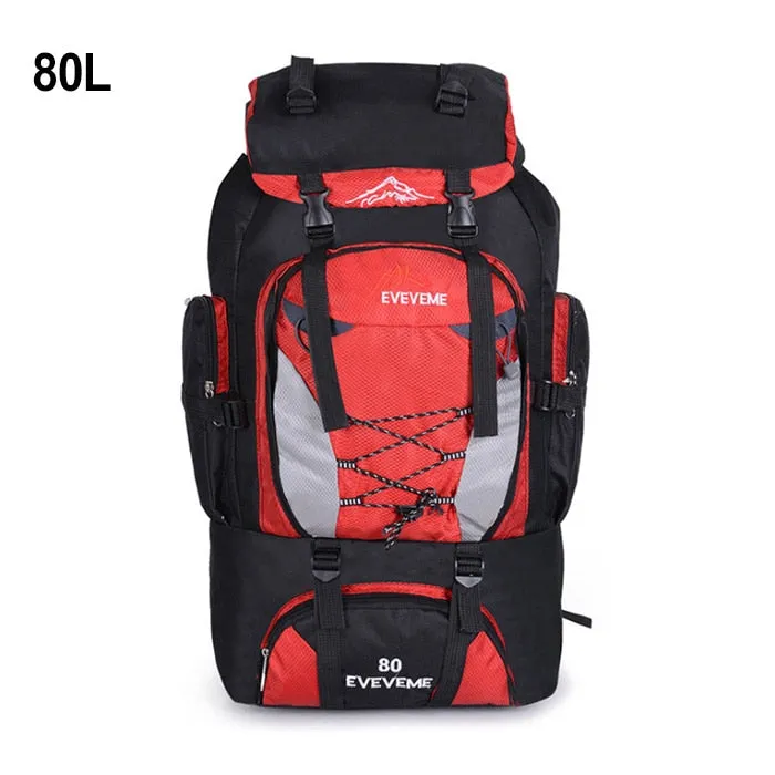 80L 90L large camping backpack travel bag men and women luggage hiking shoulder bags outdoor climbing trekking