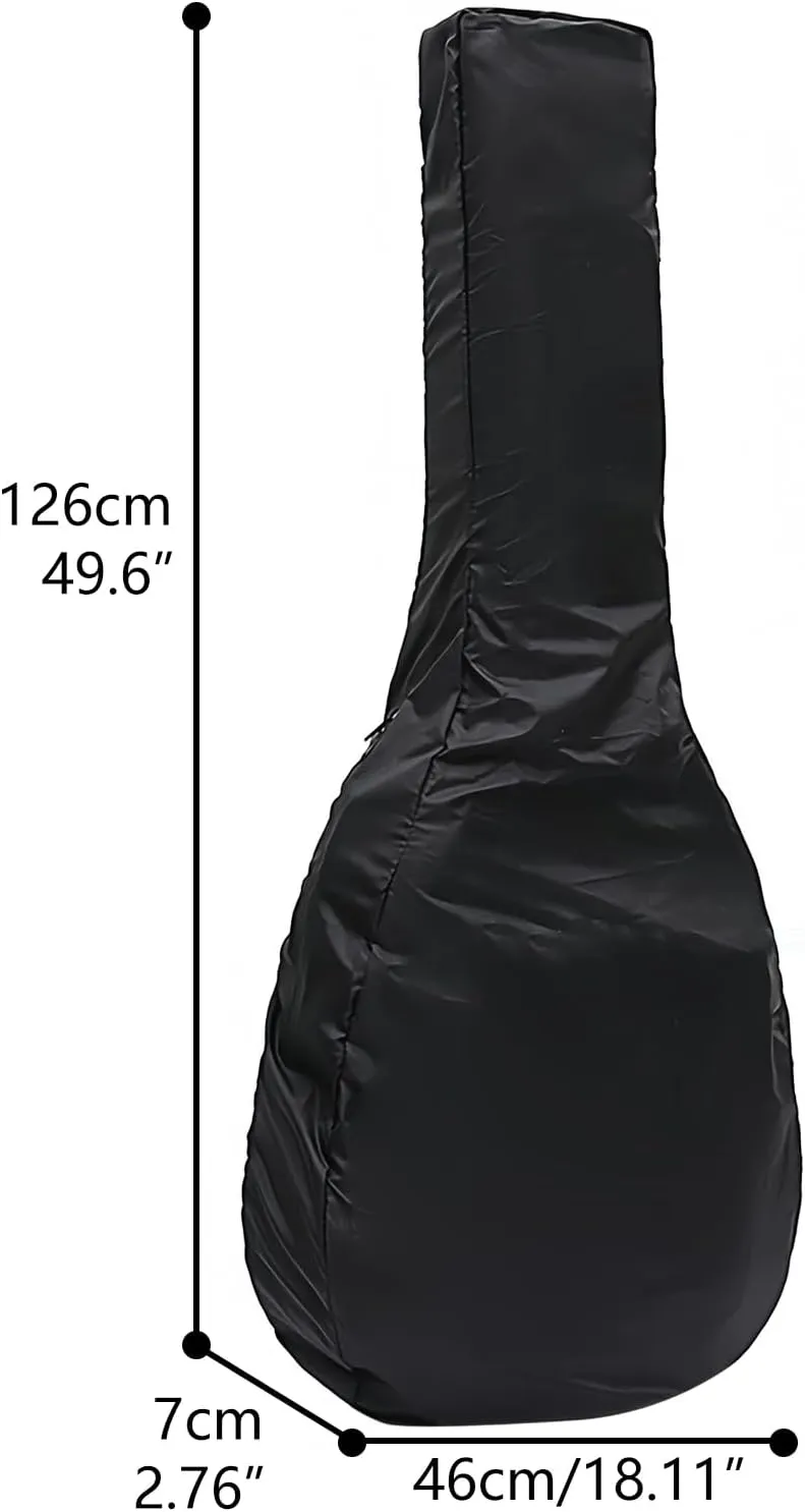 Acoustic Guitar Bag Rain Cover - Waterproof Protection with Lightweight and Foldable Design, Black