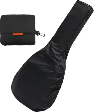 Acoustic Guitar Bag Rain Cover - Waterproof Protection with Lightweight and Foldable Design, Black