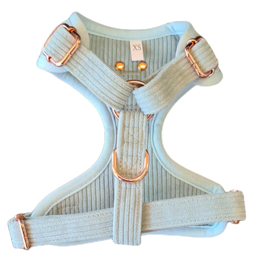 Adjustable Dog Harness LUXE| Sage Corduroy