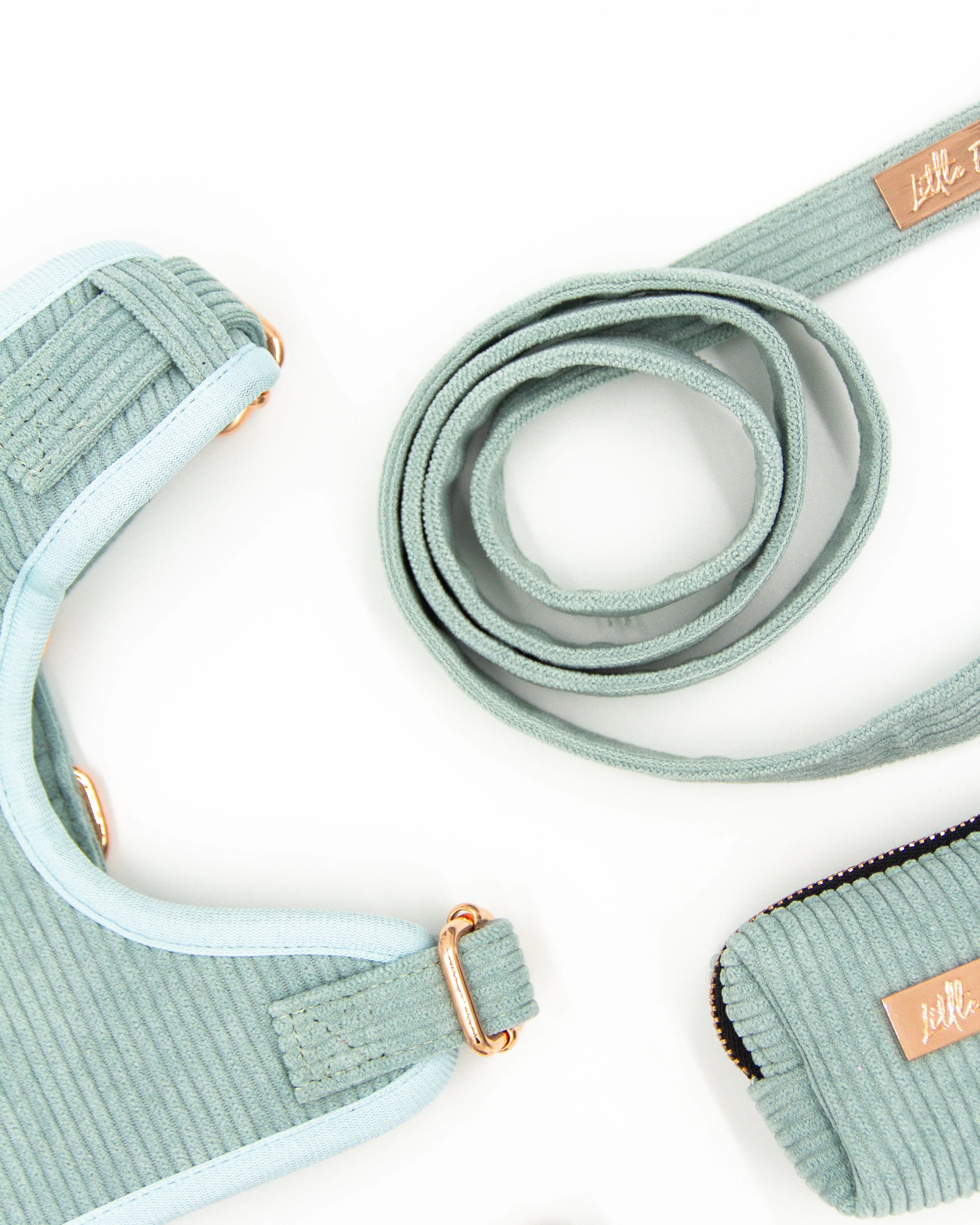 Adjustable Dog Harness LUXE| Sage Corduroy