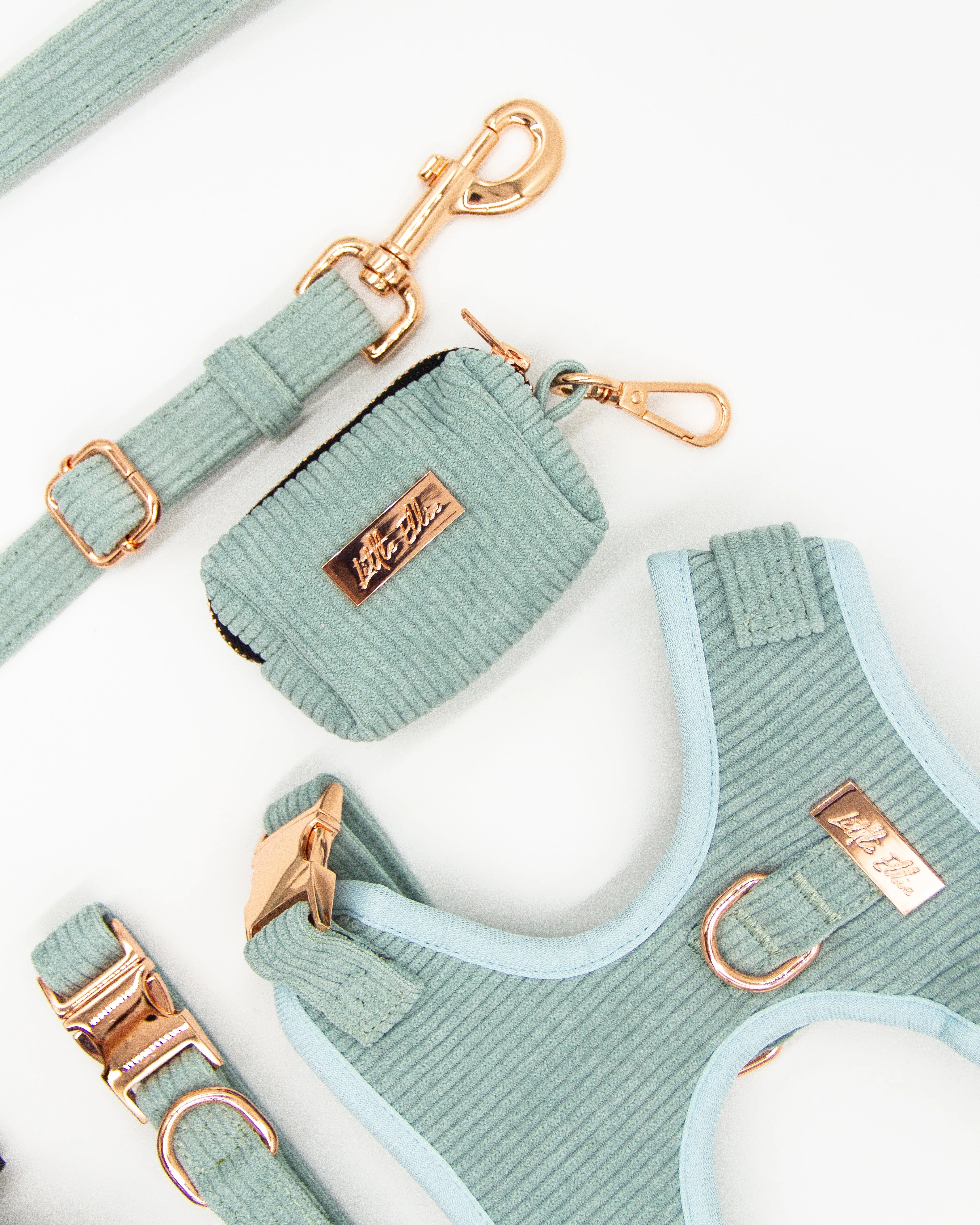 Adjustable Dog Harness LUXE| Sage Corduroy