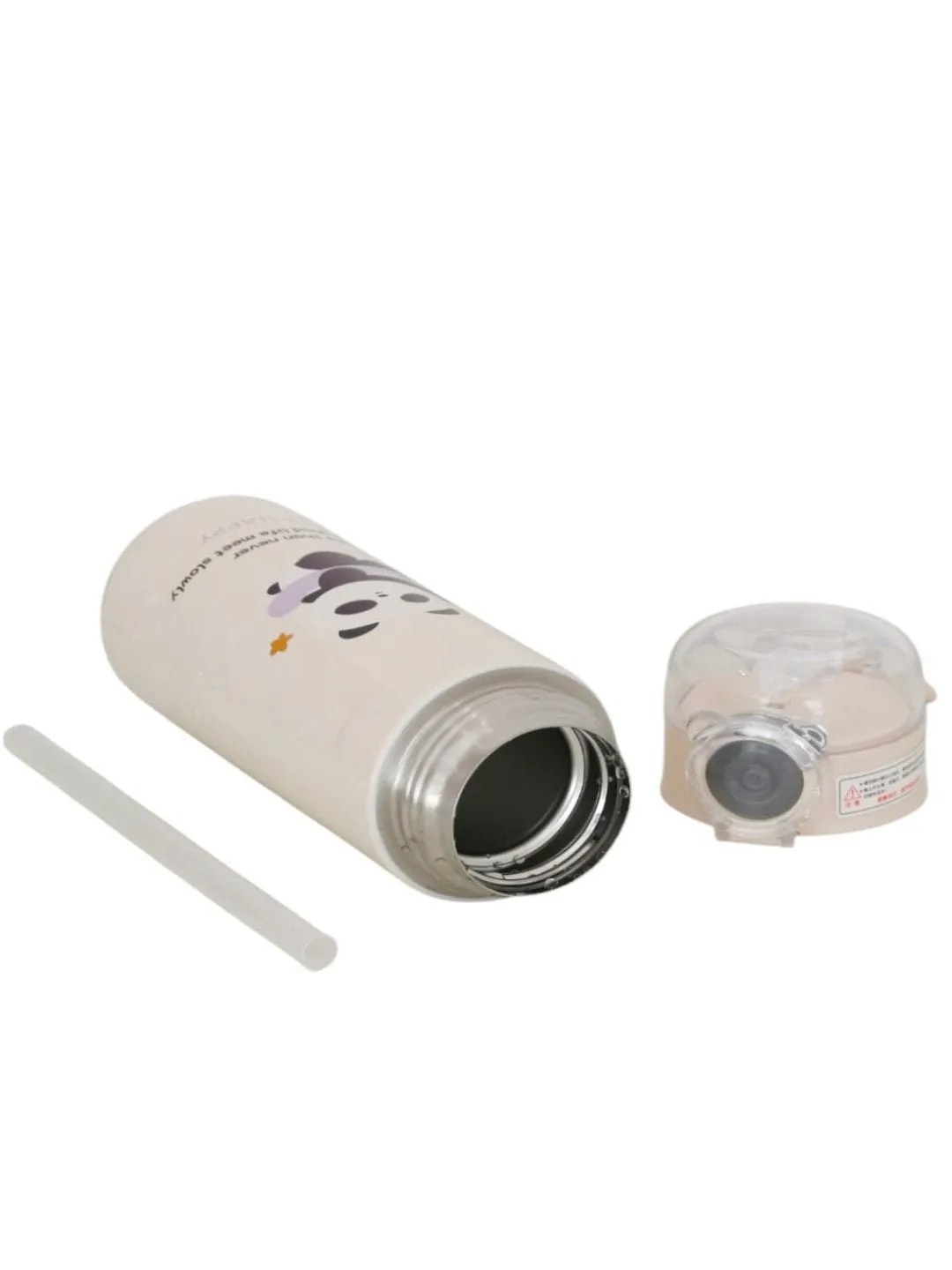 Adorable Panda Insulated Hot & Cold Stainless Steel Sipper Bottle – 500 ML