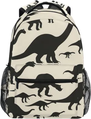 ALAZA Dinosaur Black Tropical Animals Backpacks for Girls Boys School Backpack Kids Bookbag 3rd 4th 5th Grade Elementary Students Daypacks Travel Laptop Shoulder Bag