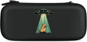 Aliens Capybara Guinea Pigs Compatible with Switch Carrying Case Hard Travel Game Bag Pouch with 15 Games Accessories