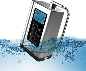 Alkaline Water Ionizer, Up to -600mv Orp, Ph 3.5-10.5 Water Purifier, Home Alkaline Water Filter with 7 Water Settings, 8000 Liters per Filter, Automatic Cleaning, Smart Voice,silver-110V