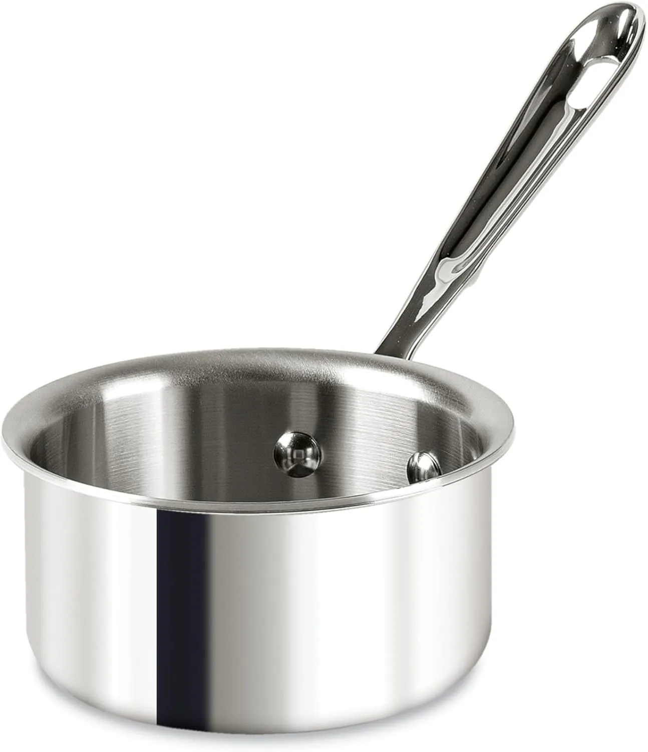 All-Clad D3 3-Ply Stainless Steel Butter Warmer 0.5 Quart Induction Oven Broiler Safe 600F Pots and Pans, Cookware, Sauce Pan Silver, 1/2-Quart