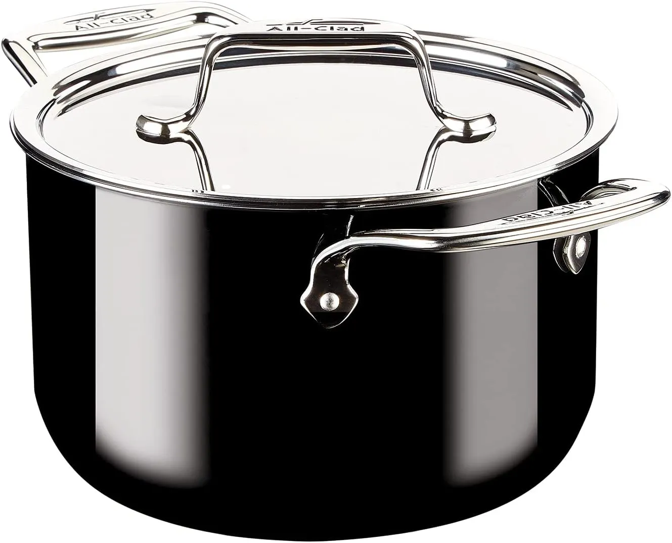 All-Clad FUSIONTEC Natural Ceramic with Steel Core Soup Pot, 4 quart, Onyx